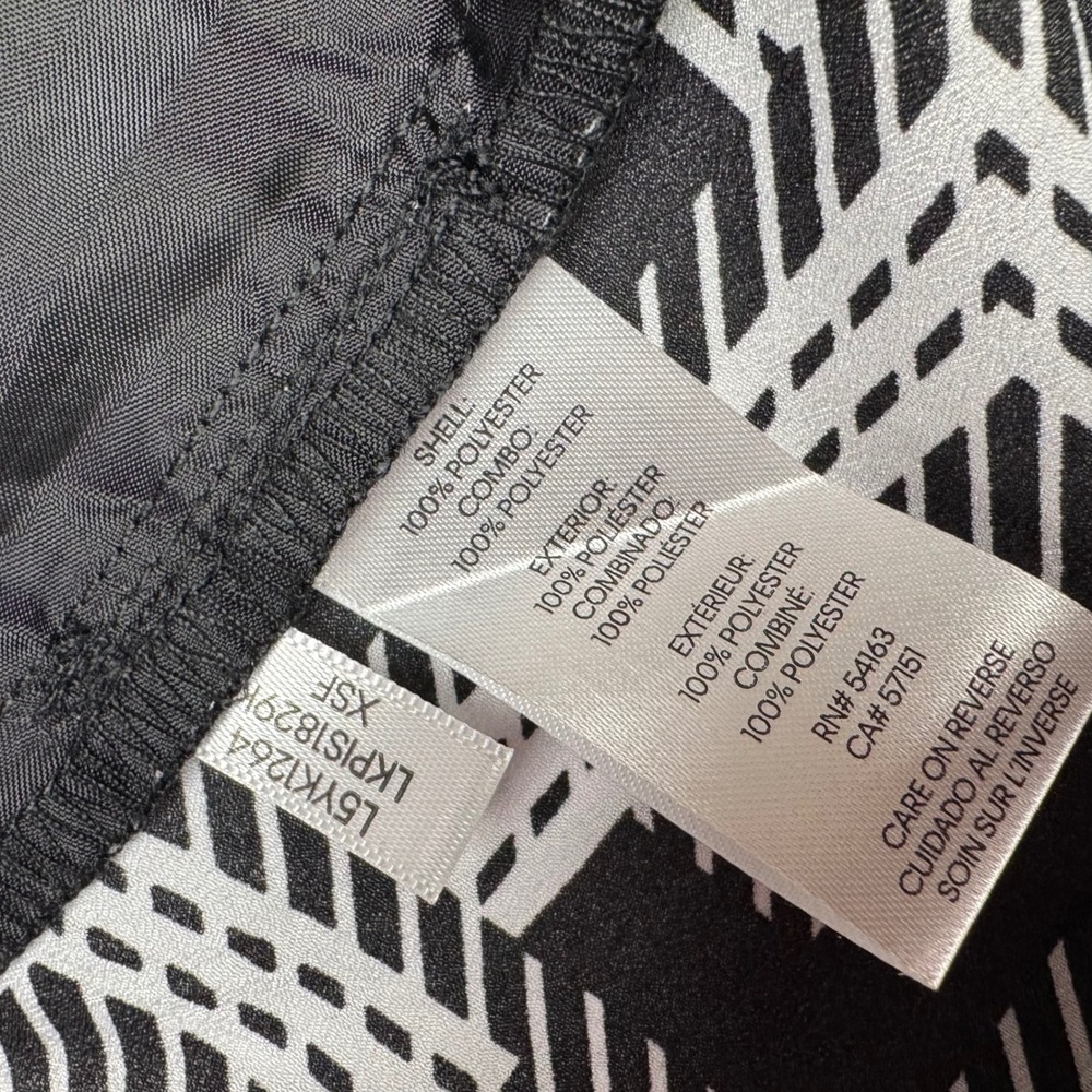 New Karl Lagerfeld Paris Womens Black White Geometric Wide Leg Pants Size Small - Picture 4 of 7